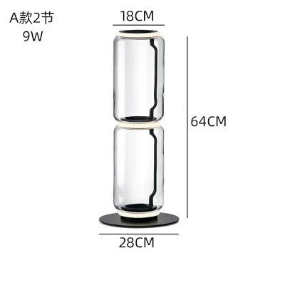 DecorBites™ Heavy Glass LED Floor Lamp: Modern Nordic Light for Living Room and Bedroom