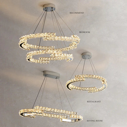 DecorBites™ Crystal Chandelier: Modern Luxury Living Room Lamps for Bedroom and Dining Room