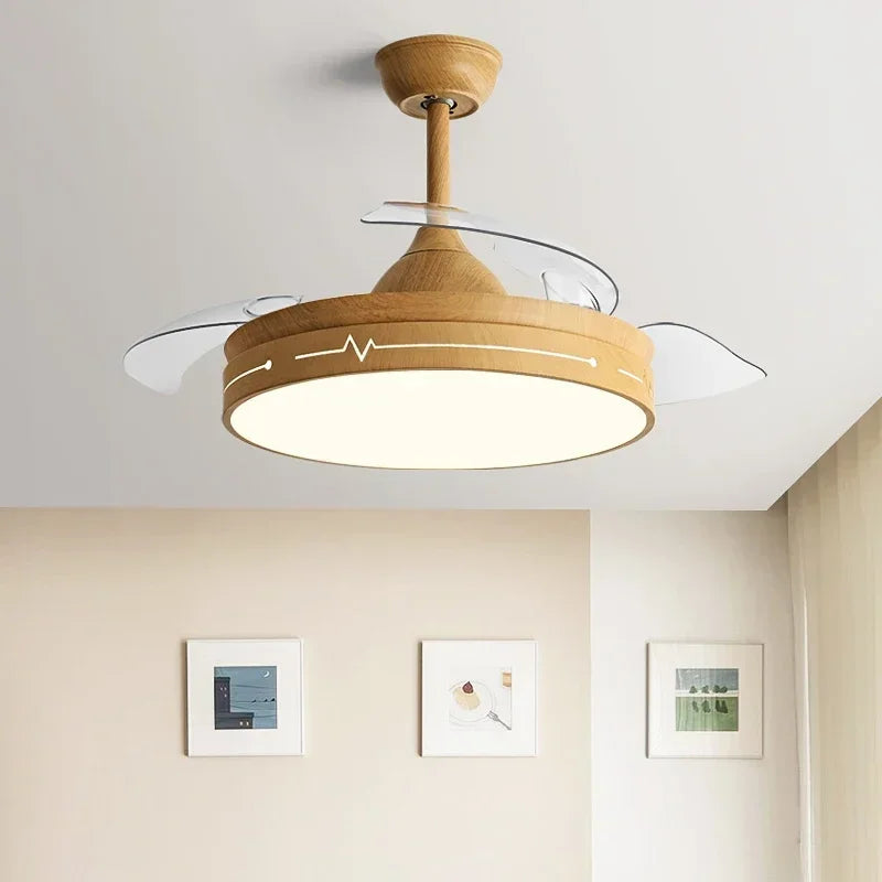 DecorBites™ DC Motor Ceiling Fan Light with Control for Bedroom, Living Room & Restaurant.