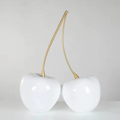 DecorBites™ Cherry Figurine: Resin Golden Cherry Statue Home Decor Accessory