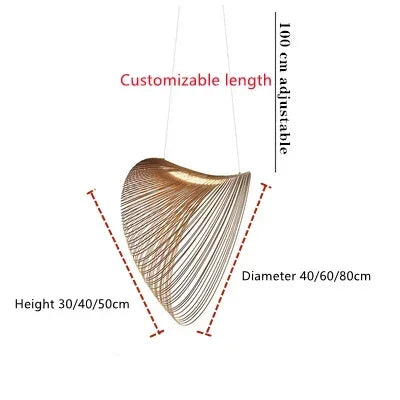 DecorBites™ Birch Wood LED Pendant Lamp for Home Decor and Art Lighting