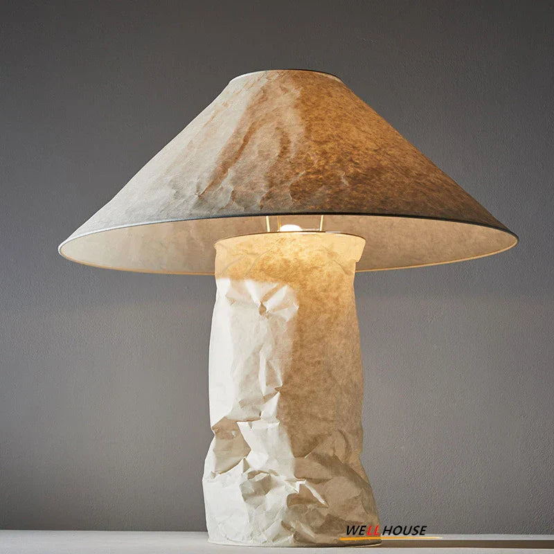 DecorBites™ Japanese Paper Floor Lamp: Nordic Design Wabi Sabi LED Table Lamp for Bedroom, Living Room