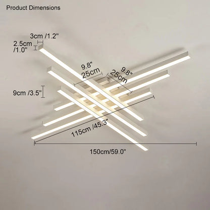 DecorBites™ Black Chandelier LED Ceiling Lamp for Master Bedroom Living Room Energy Saving Light