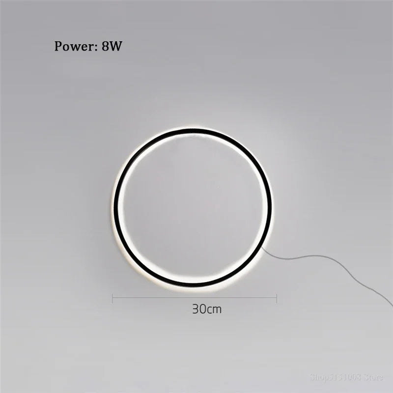 DecorBites™ Designer Ring LED Wall Light: Minimalist Nordic Decor Lamp for Living Room Atmosphere.
