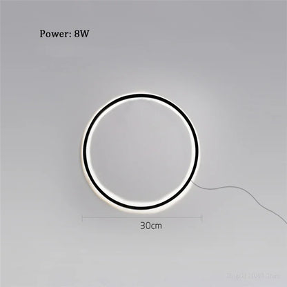 DecorBites™ Designer Ring LED Wall Light: Minimalist Nordic Decor Lamp for Living Room Atmosphere.