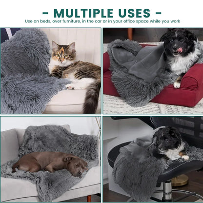 Decobites Shaggy Plush Dog Blanket: Soft Washable Pet Blanket for Dogs & Cats