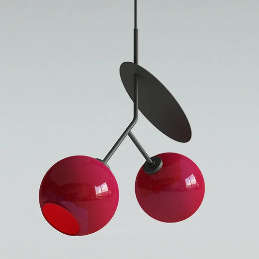 DecorBites™ Cherry LED Pendant Light: Creative Children's Room Hanging Lamp & Dining Table Fixture