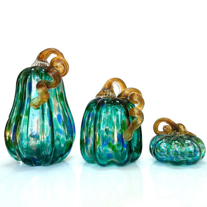 DecorBites™ Handmade Glass Pumpkin Figurines Collectible Statue Home Decor
