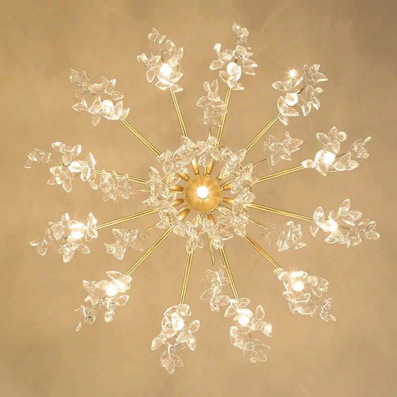 DecorBites™ Crystal Chandelier: Modern Minimalist Luxury LED Lighting for Living Room and Bedroom