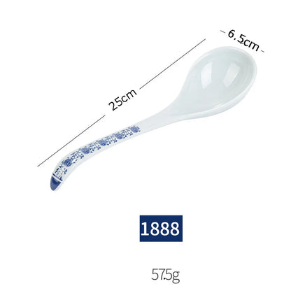 DecorBites™ Blue and White Imitation Porcelain Dinner Set