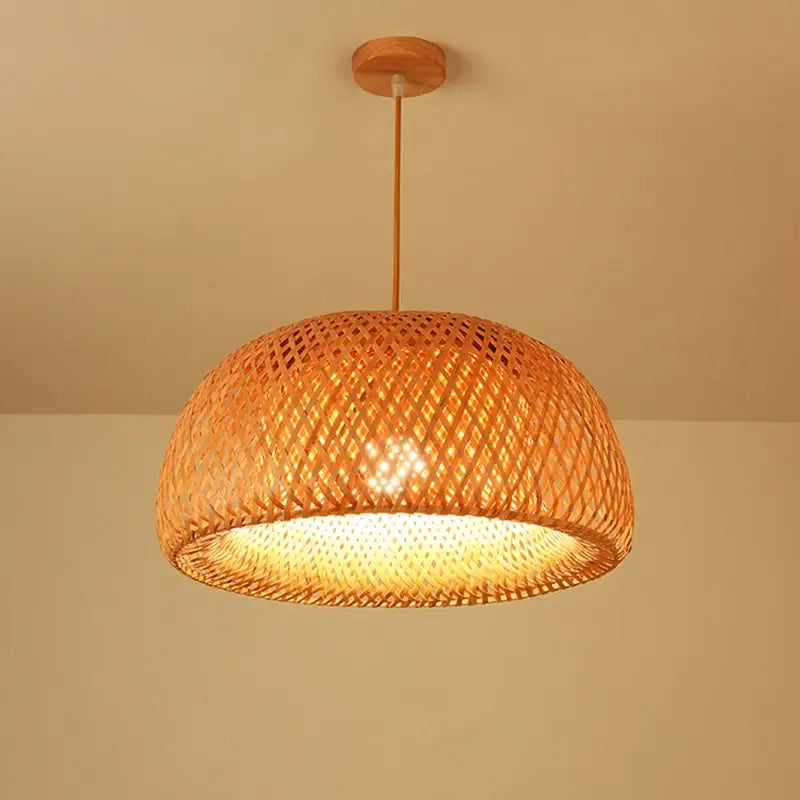 DecorBites™ Hand Knitted Chinese Style Hanging Bamboo Lamps
