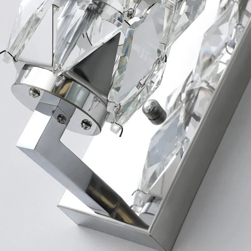 DecorBites™ Crystal Wall Lamp: Modern Luxury for Bedroom, Living Room, and Staircase
