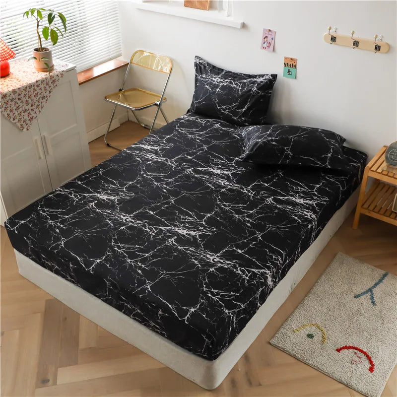 Gold Feather Fitted Sheet