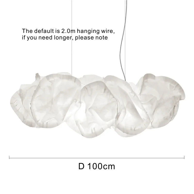 DecorBites™ Cloud White Pendant Light: Rice Paper Ball Lampshade for Kitchen Island, Restaurant & Kids Room