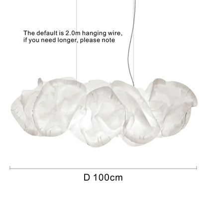 DecorBites™ Cloud White Pendant Light: Rice Paper Ball Lampshade for Kitchen Island, Restaurant & Kids Room
