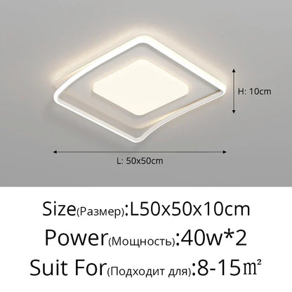 DecorBites™ LED Ceiling Lights White Black Infinite Dimming Home Lighting Fixtures