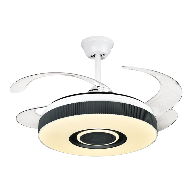 DecorBites™ Retractable Ceiling Fan Chandelier with Remote Control and Invisible LED Lights