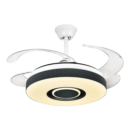 DecorBites™ Retractable Ceiling Fan Chandelier with Remote Control and Invisible LED Lights
