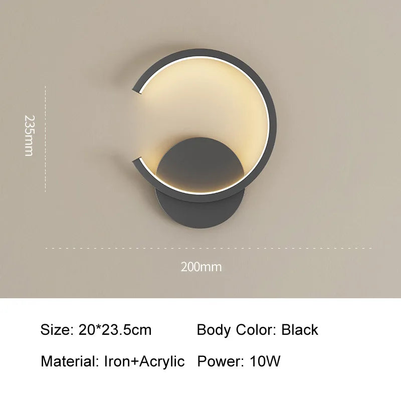 ديكوربايتس™ مصباح حائط LED من الألومنيوم بقوة 10 وات بتصميم عصري بسيط لغرفة النوم وغرفة المعيشة والسلالم والمنزل