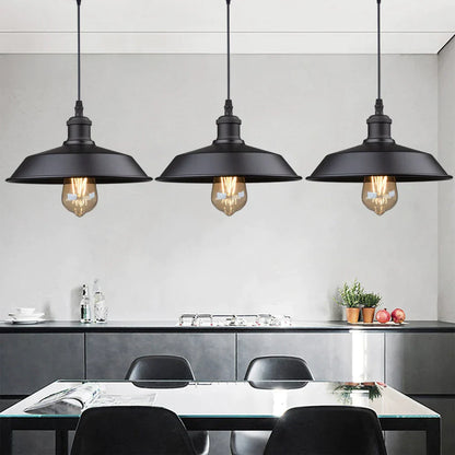 DecorBites™ Black Farmhouse Pendant Light for Kitchen Island Stair Dining Hallway