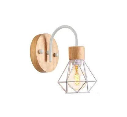 Decorbites™ Aplique de Pared de Madera LED Industrial E27 Lámpara de Mesa Retro Vintage para Interiores
