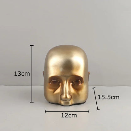 DecorBites™ Abstract Resin Sculpture Ornament | Modern Golden Character Desk Decoration
