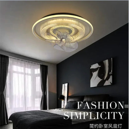 DecorBites™ Dimmable LED Fan Lights Ceiling Lamp with Remote Control for Bedroom Living Room