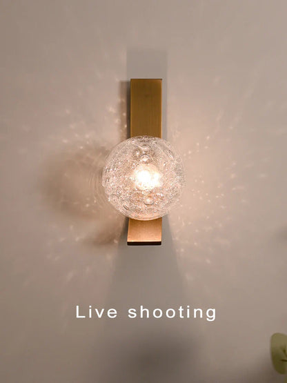 DecorBites™ Bronze Bubble Glass Wall Sconce Lamps for Bedroom Bathroom Decor