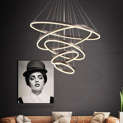 DecorBites™ Crystal Chandelier Stair Pendant Lamp Living Room Pendant Lights Interior Lighting