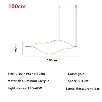 DecorBites™ Lip Shaped Chandelier: LED Lighting for Exhibition Hall, Living Room, Restaurant & Clothing Store