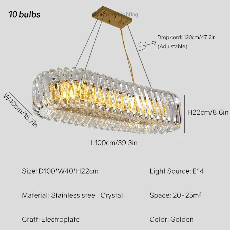 DecorBites™ Crystal LED Ceiling Chandelier: Elegant European Home Décor Pendant Lights