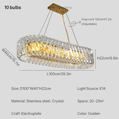 DecorBites™ Crystal LED Ceiling Chandelier: Elegant European Home Décor Pendant Lights