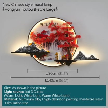 DecorBites™ LED Pine Landscape Wall Light for Home Decor