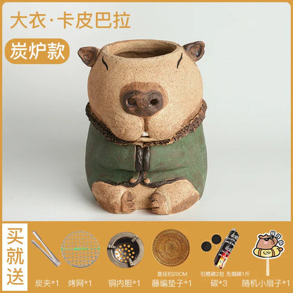 DecorBites™ Handmade Refractory Carbon Oven Surrounding Stove Electric Ceramic Stove