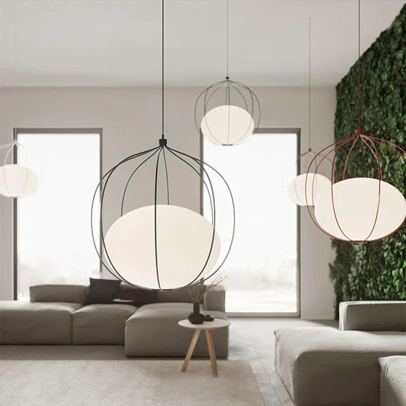 DecorBites™ Birdcage Glass Ball Pendant Light for Dining Room and Bar in Nordic Design