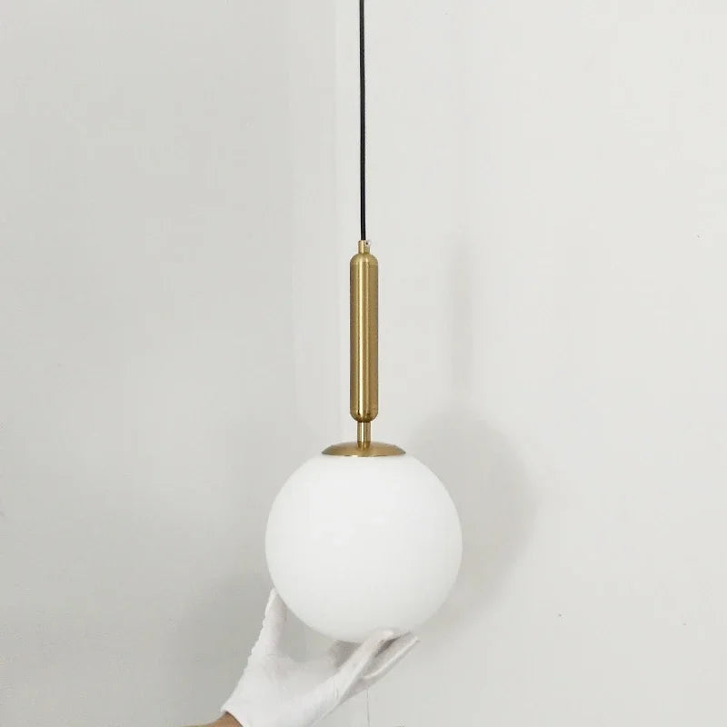 Lámpara colgante de bola de vidrio dorado Decorbites™ para decoración lujosa del comedor y dormitorio