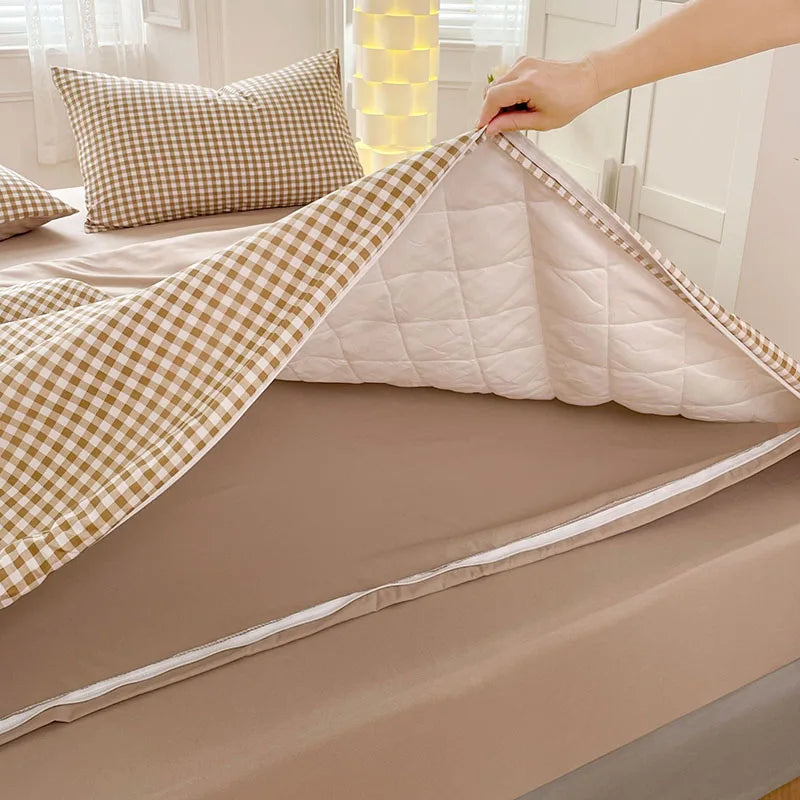 غطاء لحاف قطني مبطن من DecorBites™، لحاف ناعم لطيف على البشرة