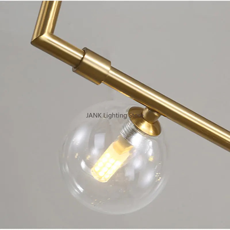 DecorBites™ Double Glass Shade Pendant Light: Nordic Minimalist Design, LED Lamp for Living Room, Restaurant