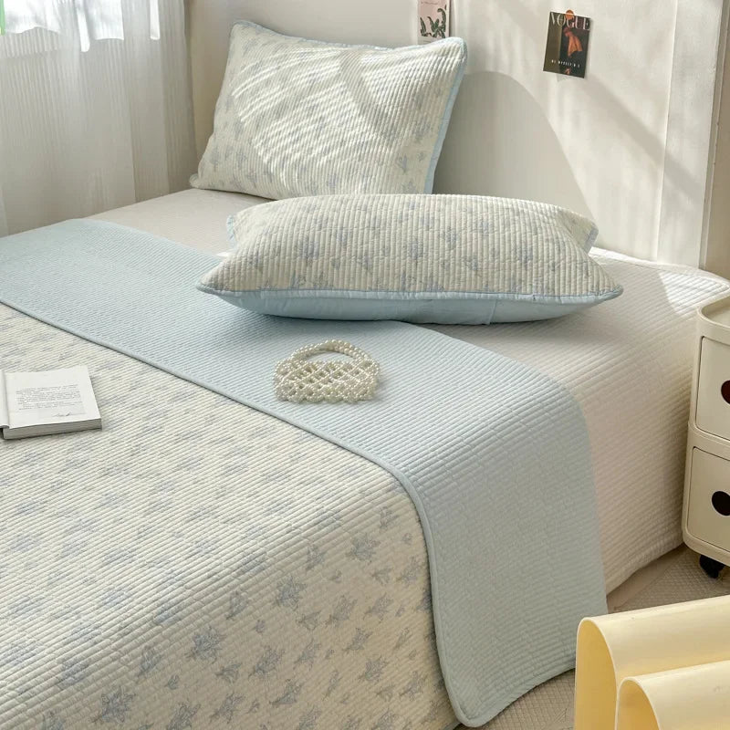 Cubrecama de algodón de doble cara DecorBites™ con tatami acolchado, colchón suave y antideslizante