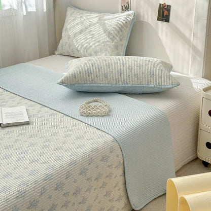 Cubrecama de algodón de doble cara DecorBites™ con tatami acolchado, colchón suave y antideslizante