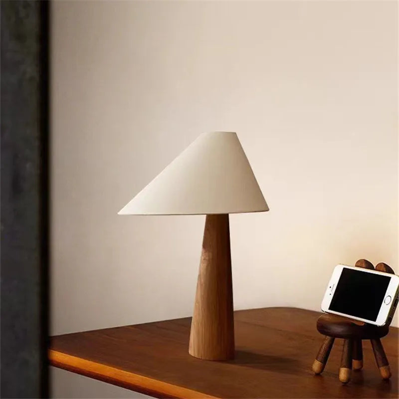 Wooden Tapered Floor Lamp