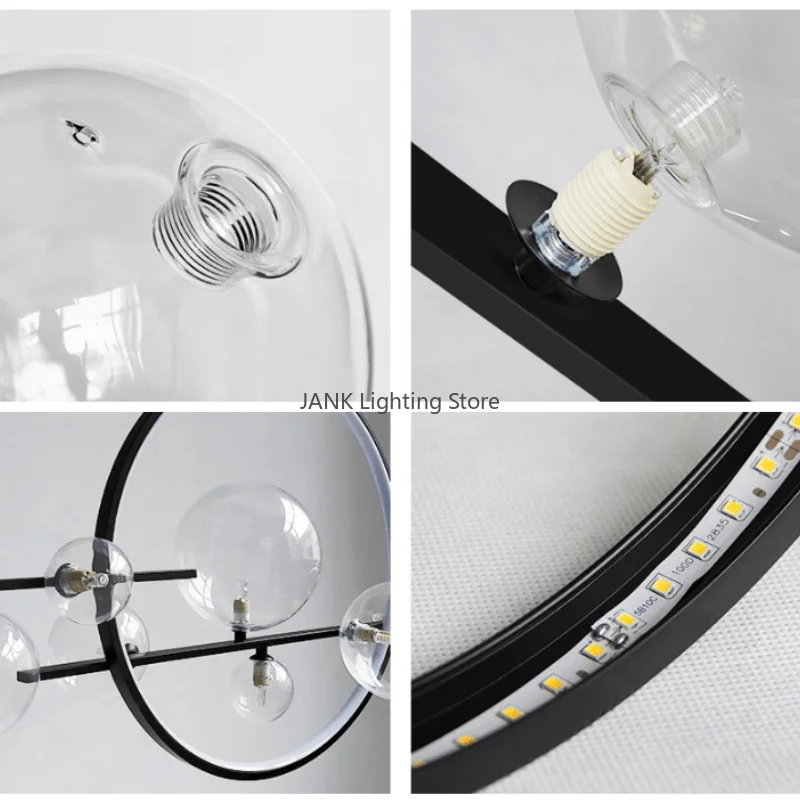 DecorBites™ Glass Strip Bubble Chandelier: Unique Magic Bean Pendant Light for Modern Decor