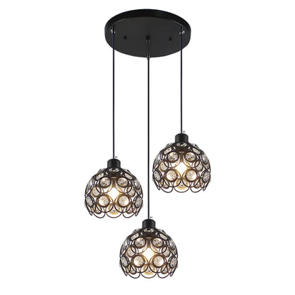 DecorBites™ Crystal Triple Pendant Lamp: Modern Nordic Design for Dining Room, Bedroom, Bar Counter