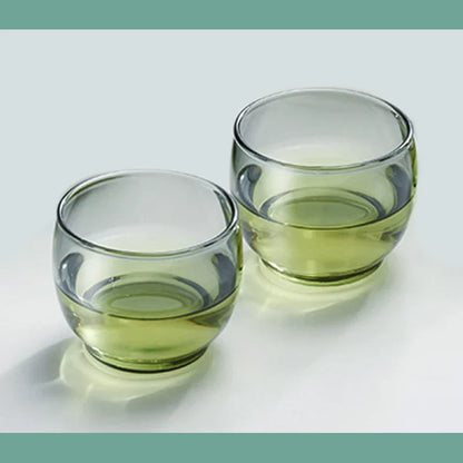 DecorBites™ Glass Tea Cup Set for Chinese Kung Fu Tea, Heat Resistant & Thicken Glass