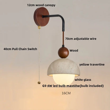 DecorBites™ LED Wall Lights Modern Pull Chain Switch Bedside Lamp Wandlamp