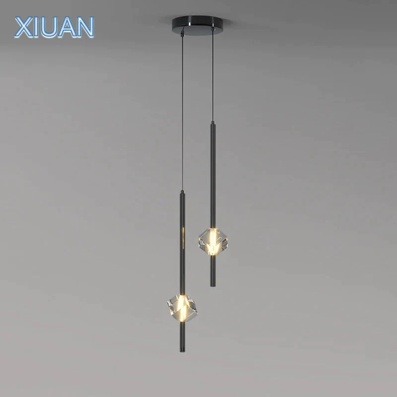 Lámparas colgantes de cristal cúbicas DecorBites™ para la decoración de dormitorios y salas de estar