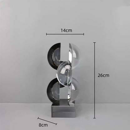 ديكوربايتس™ - تمثال كريستال هندسي للديكور المنزلي