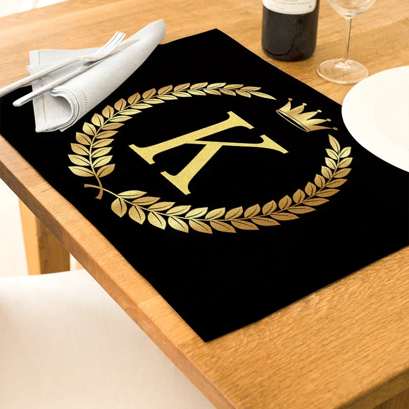 DecorBites™ Kitchen Table Mats Set of 4, 42*32cm, Cotton Linen Coasters for Dining Home Decor