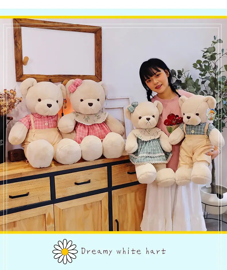 Decorbites™ Juguetes de Peluche de Oso Pareja de 80 cm Regalo de Navidad