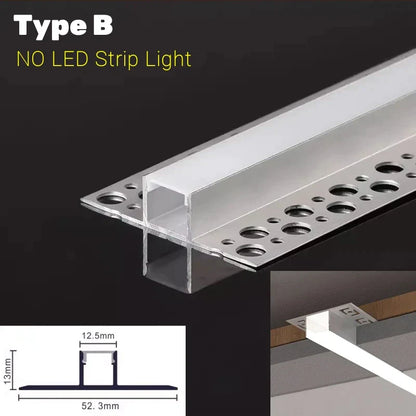 قناة خط الخصر المُدمجة ذات الملف الألومنيوم LED من DecorBites™ لزوايا الإضاءة الخلفية